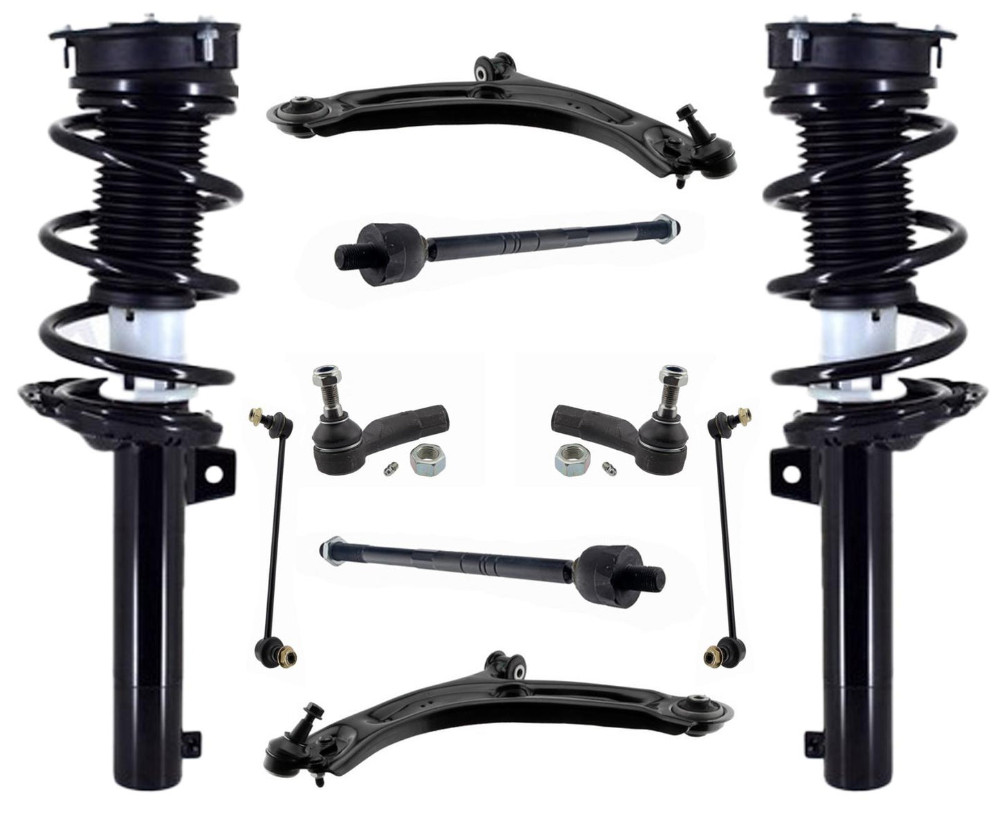 Front Strut Control Arms Tie Rods & Links For Tiguan 2018-2024 All Wheel Drive