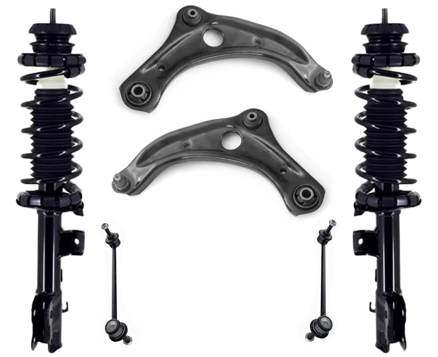 Front Complete Strut Lower Control Arms & Links For Nissan Versa 2020 2021 2024