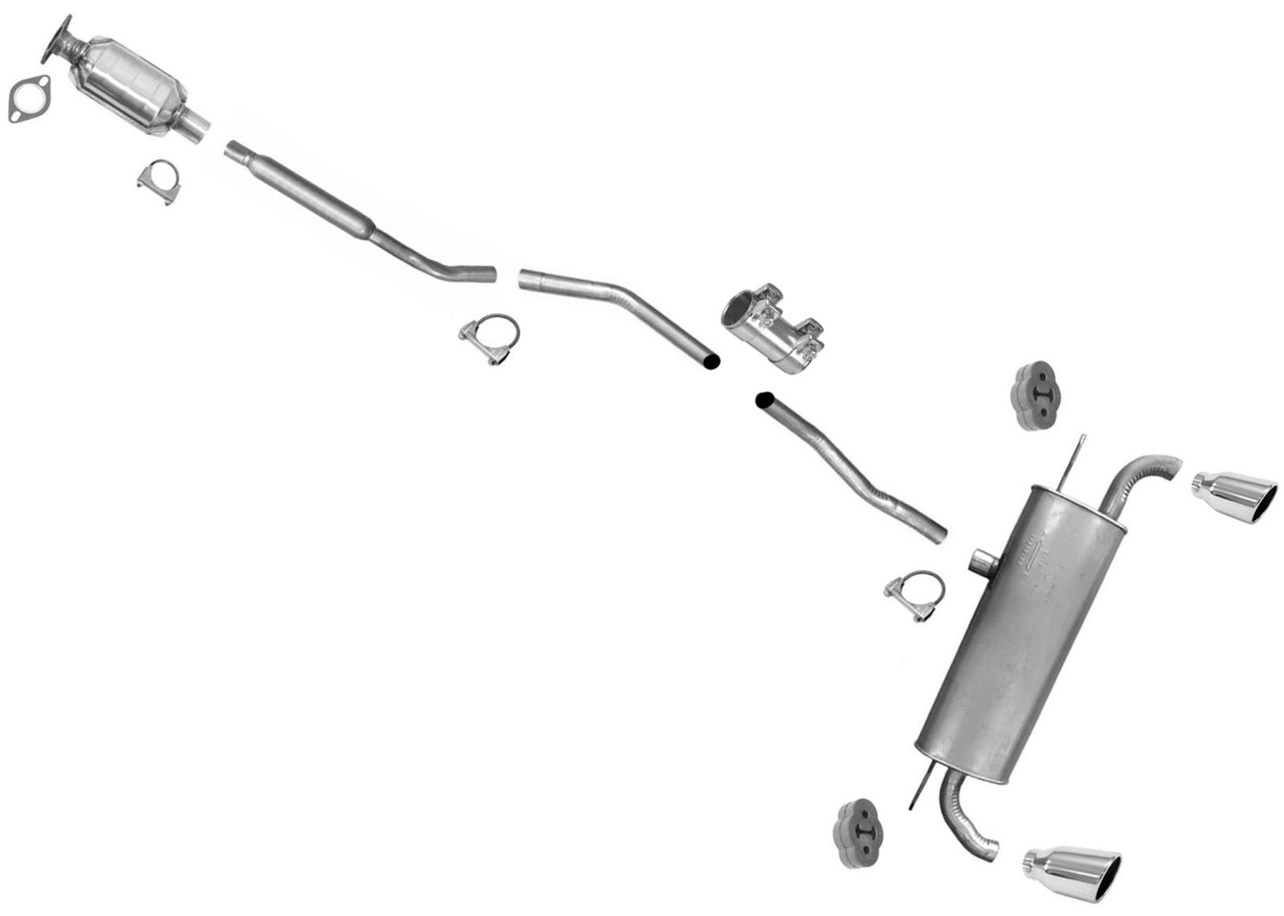 Silenciador resonador convertidor de escape para tracción delantera Ford Edge 2.0 2015-19