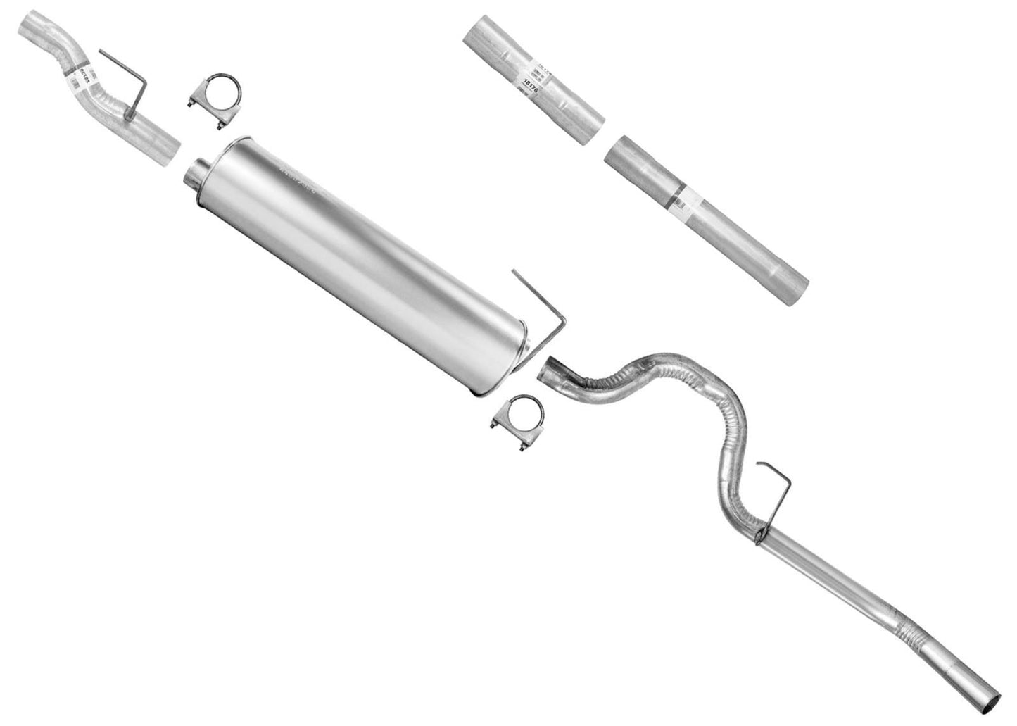 Para 05-08 F150 4.6L 5.4L Sistema de escape 126 y 133 Base de rueda Sin edición Harley