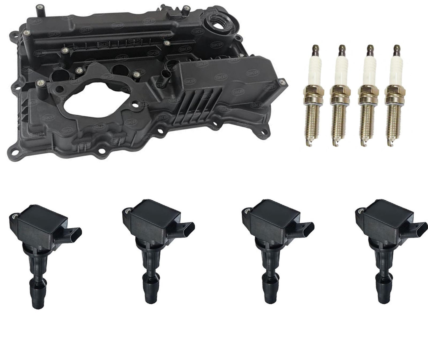 Engine Valve Cover Ignition Coils & Spark Plugs For Santa Fe 2.4L 2019-2020