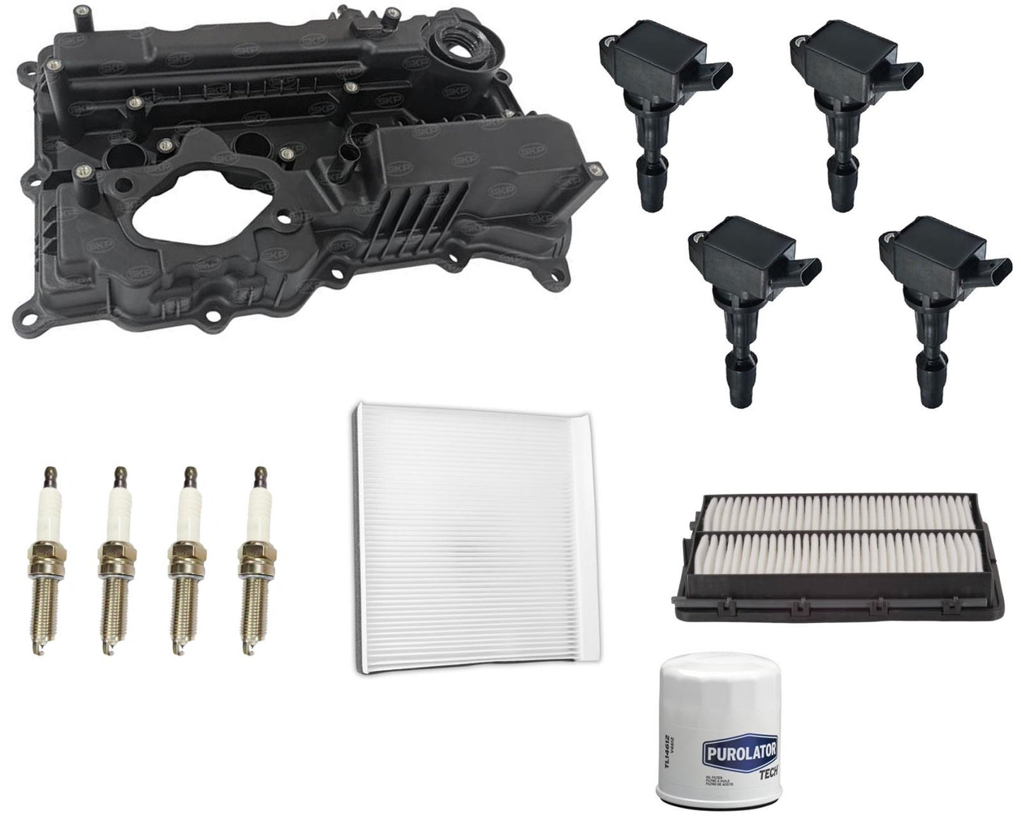 Valve Cover Ignition Coils Spark Plugs & Filters For Santa Fe 2.4L 2019-2020