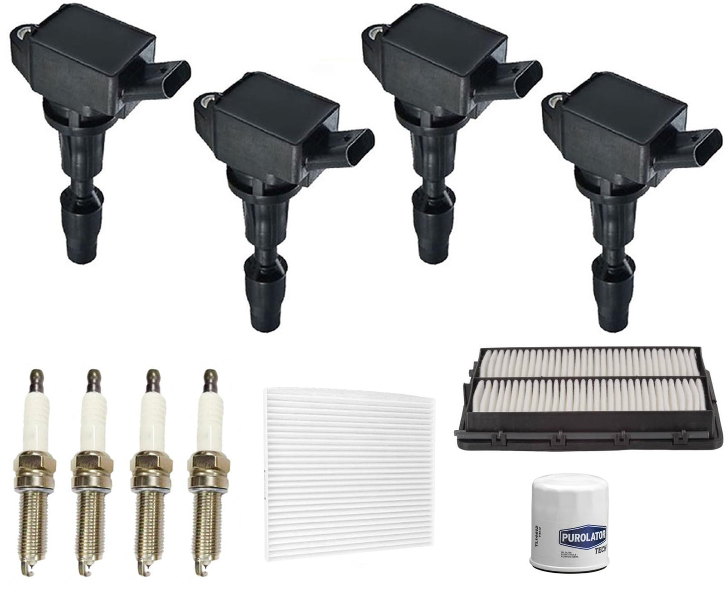 Ignition Coils Spark Plugs & Filters For Hyundai Santa Fe Sport 2.4L 2017-2018
