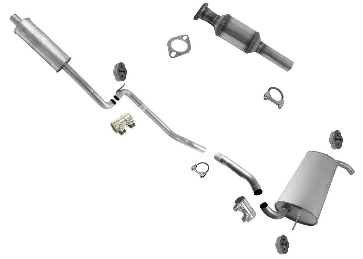 Sistema de escape convertidor para emisiones Ford Focus 2.0L Sedan PZEV 2012-2017