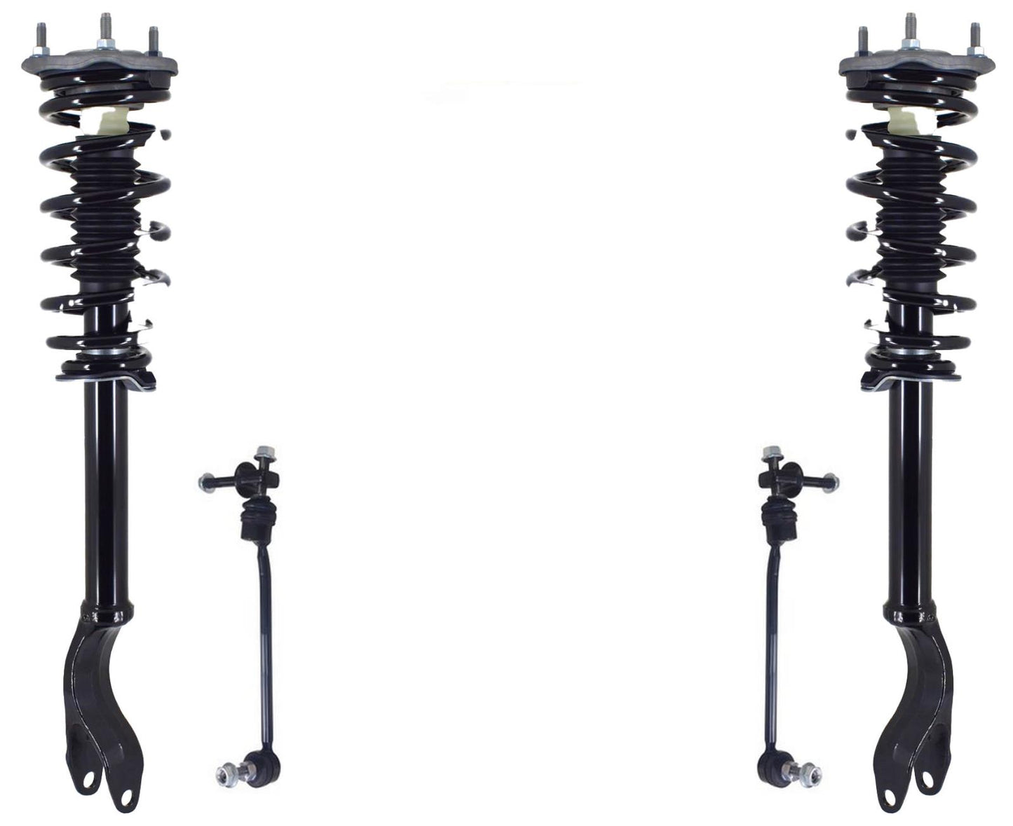 Front Struts & Links For Mercedes Benz C300 2015-2020 4Matic W/O Airmatic Susp