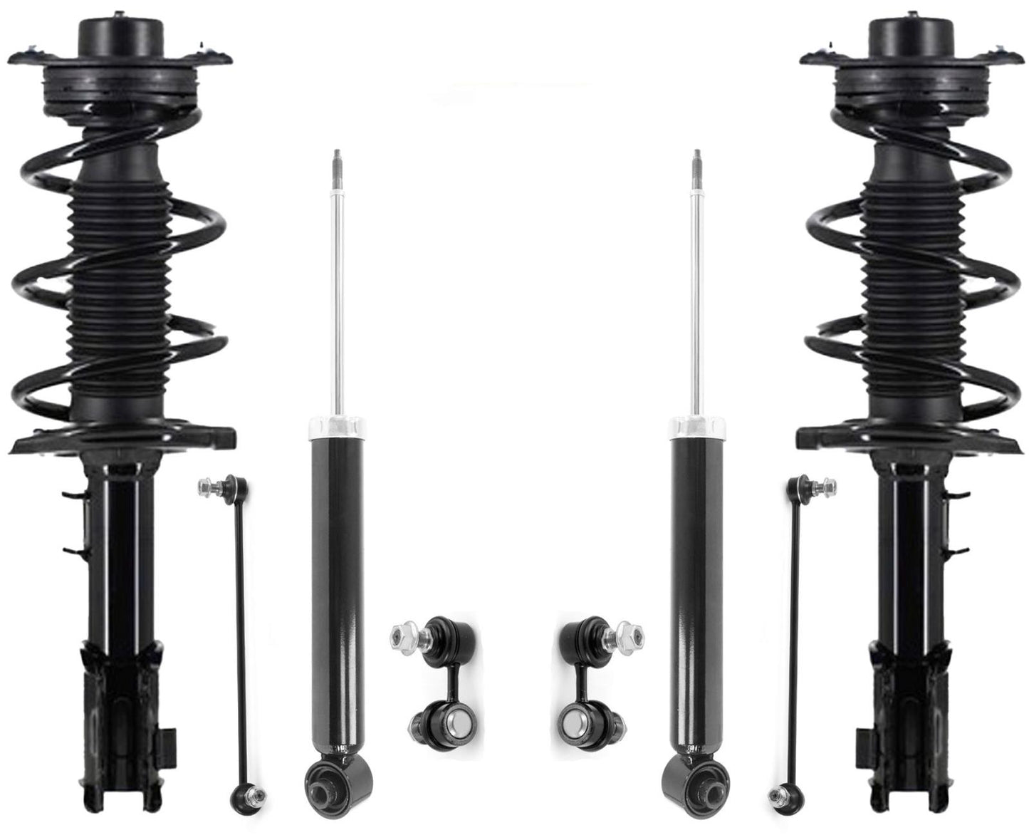 Front Struts Rear Shocks & Links For Genesis Coupe 2010-2016 W/O Brmbo Brakes