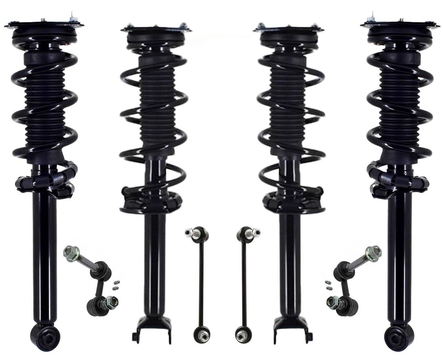 Front & Rear Struts & Links For Infiniti Q60 2017-2018 Sport Rear Wheel Drive