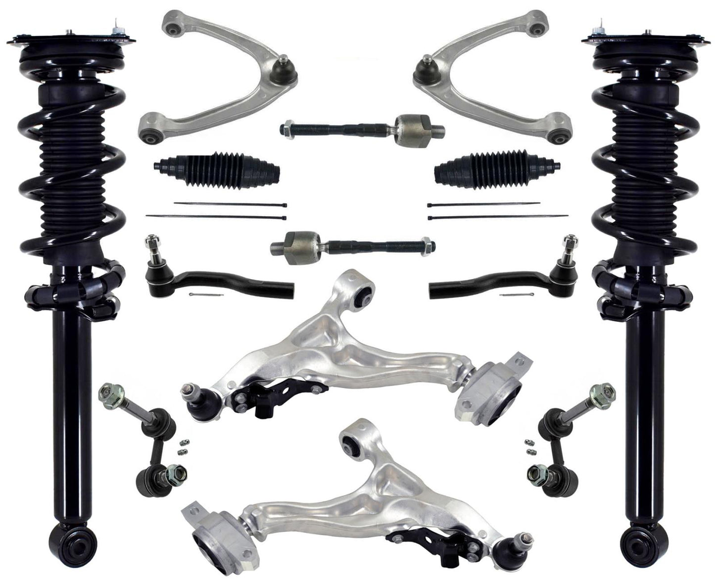 Front Struts Control Arms Tie Rods & Links For Q60 17-18 Sport Rear Wheel Drive