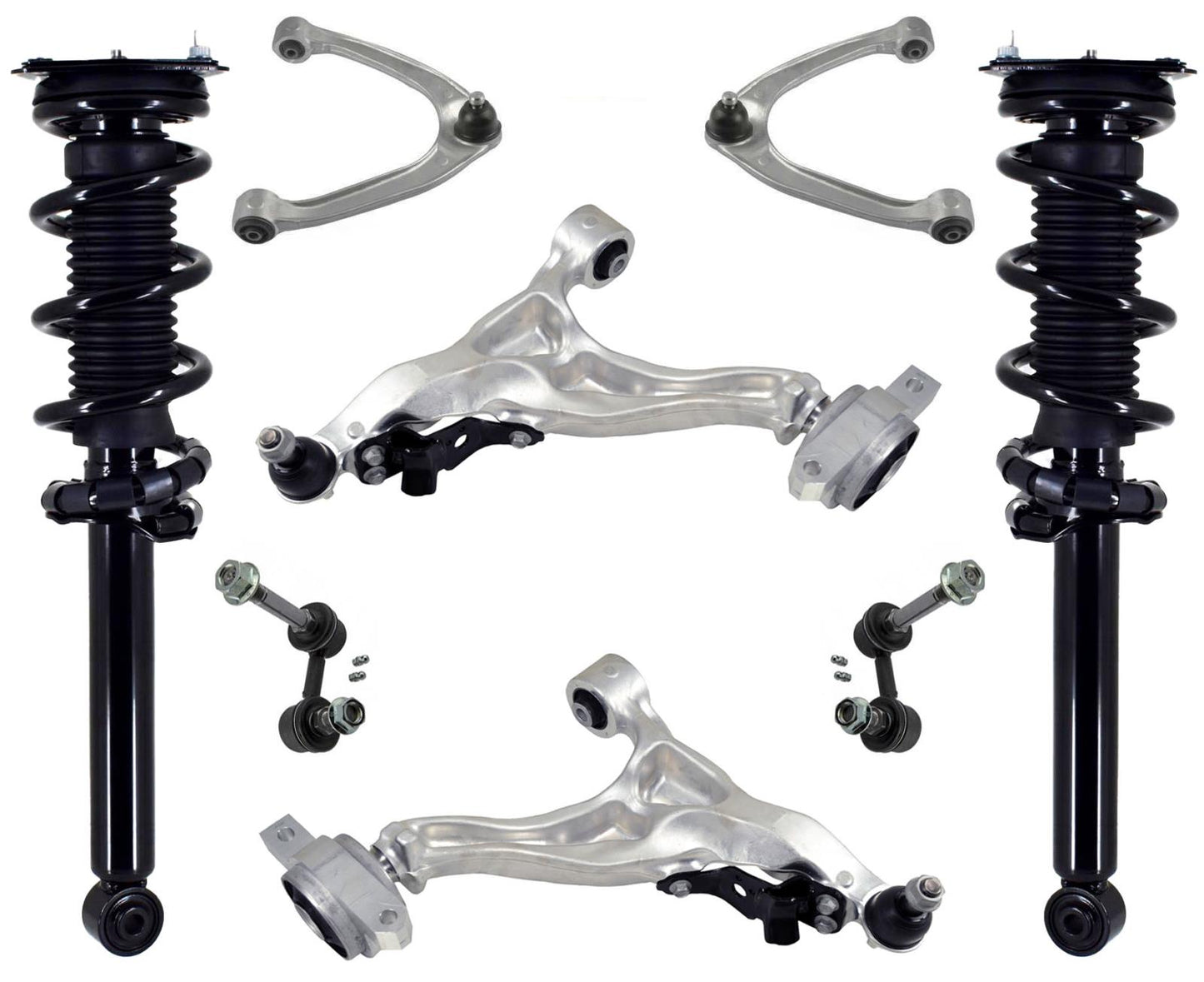 Front Struts Control Arms & Links For Infiniti Q60 17-18 Sport Rear Wheel Drive