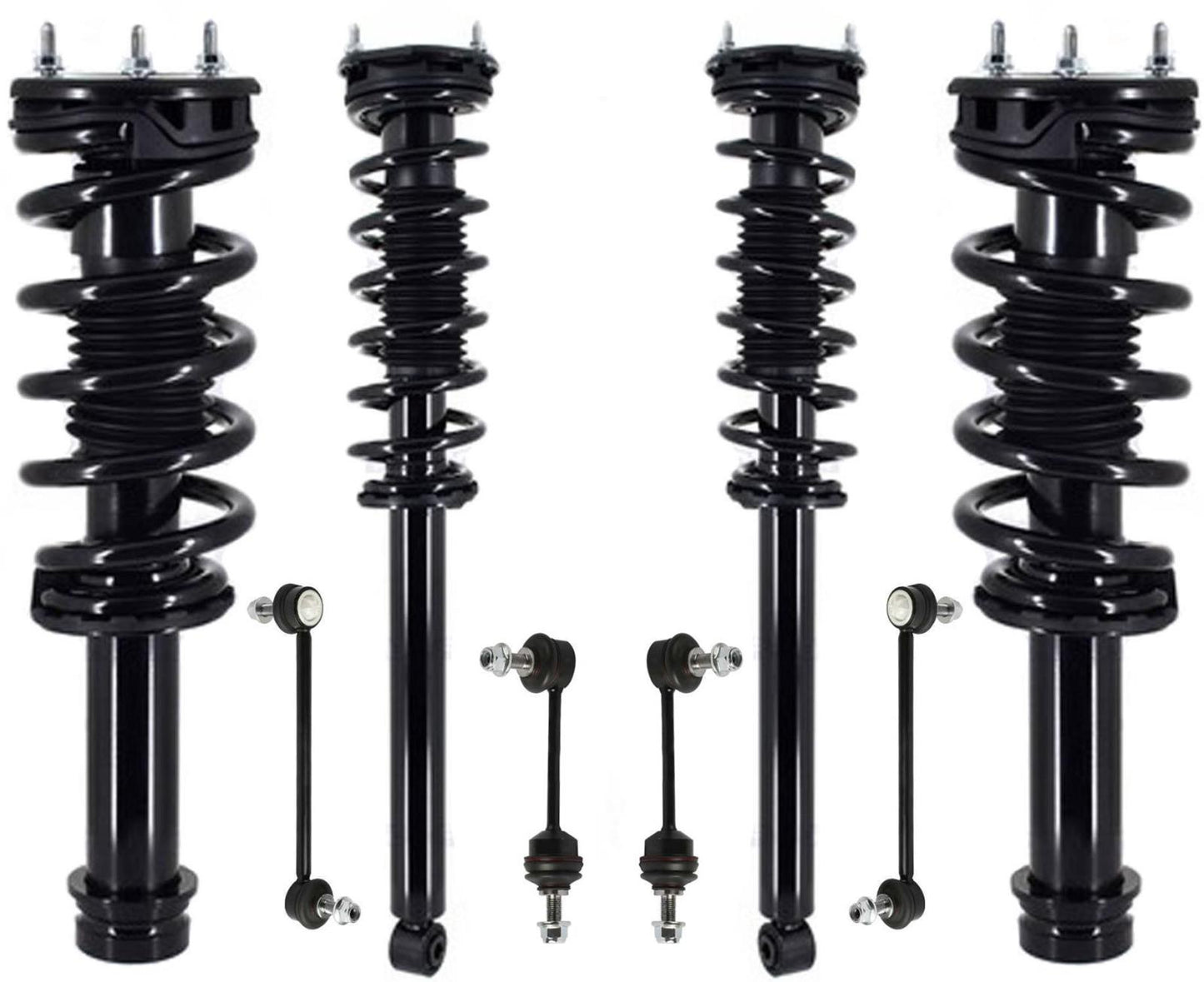 Front & Rear Complete Struts & Links For Tesla S 2014-2016 All Wheel Drive