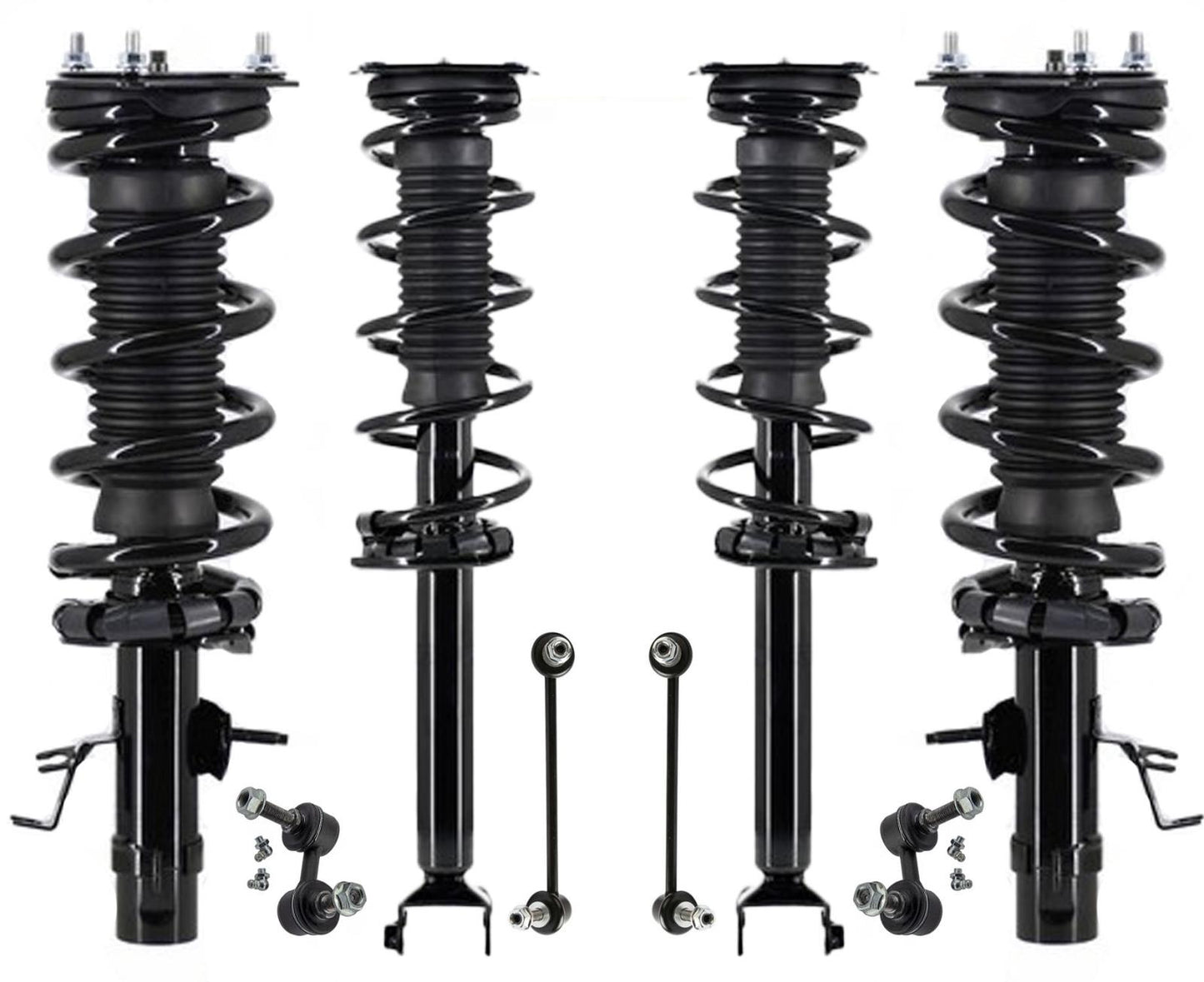 Front & Rear Struts & Links For M37 2011-2013 All Wheel Drive W/O Sport Pckage