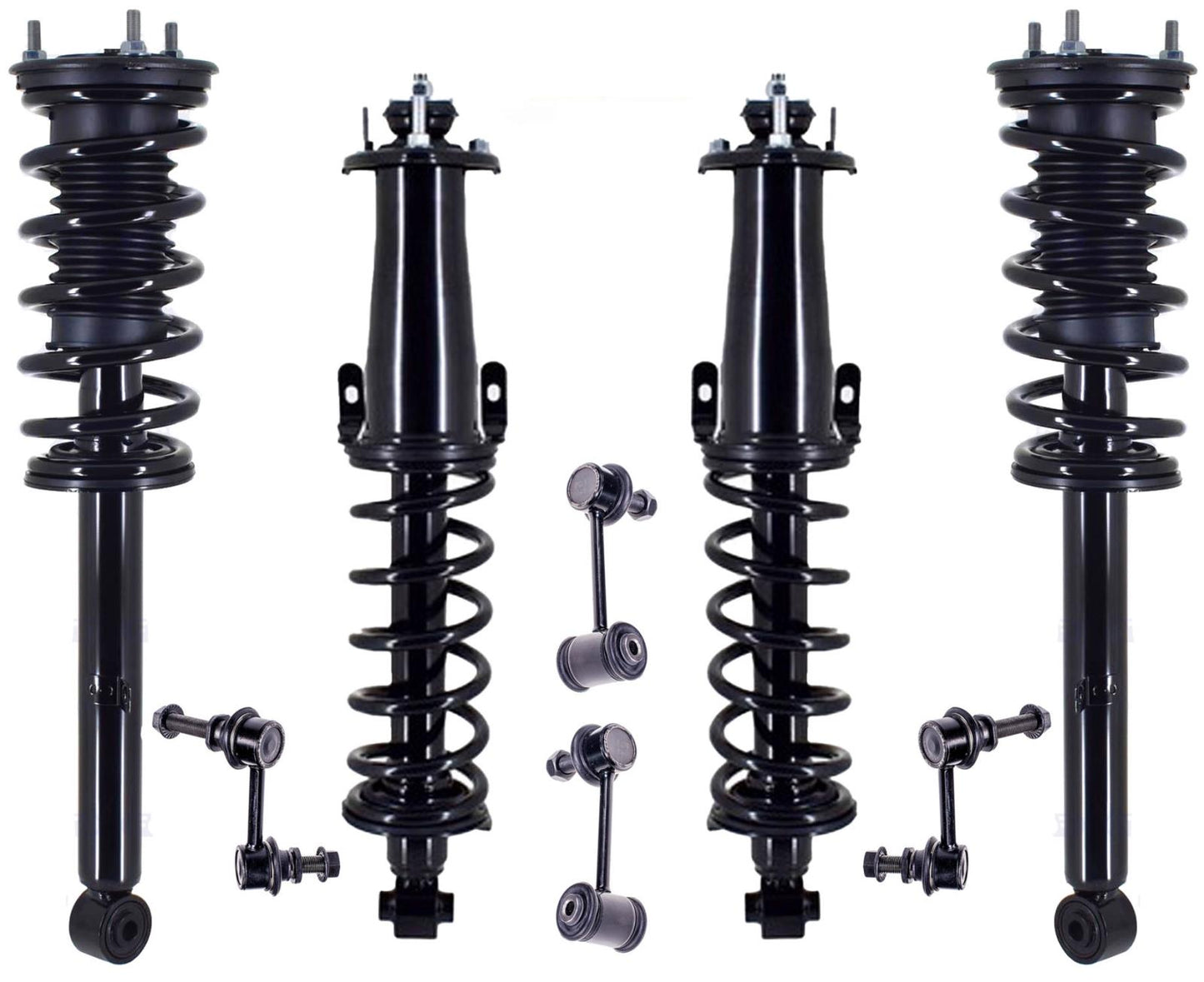 Front & Rear Struts & Links For Lexus GS350 2007 2008 2011 Rear Wheel Drive