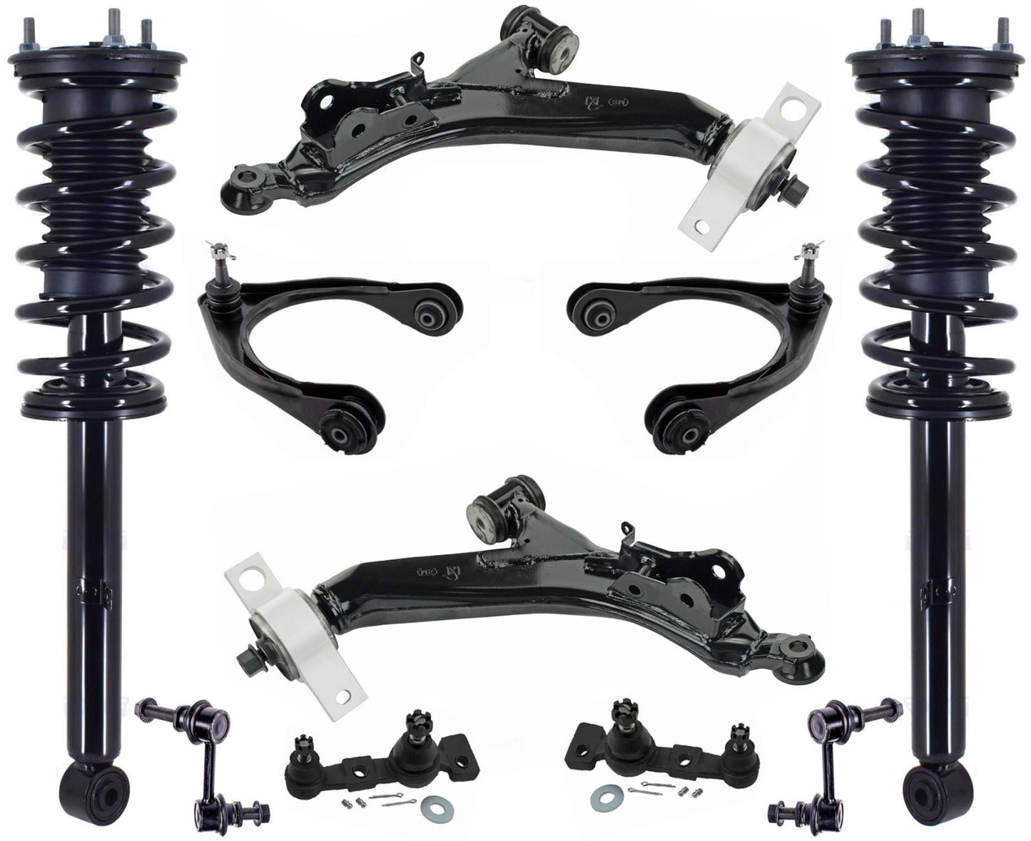 Front Struts Control Arms & Links For Lexus GS350 2007-2011 Rear Wheel Drive
