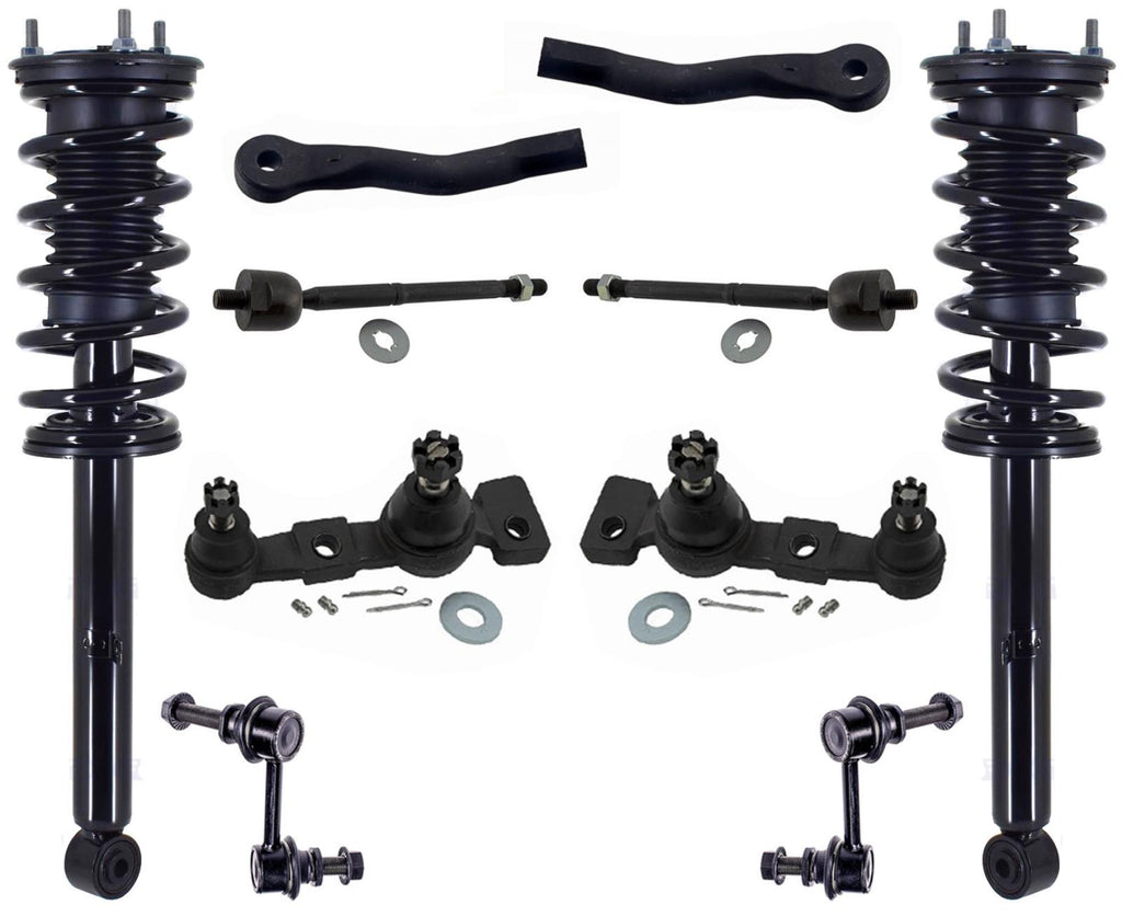Detroit Axle - Front Struts & Coil Springs Sway Bar Links Outer Inner Tie Rod Ends Detroit Axle - Front Struts & Coil Springs Sway Bar Links Outer Inner Tie Rod Ends