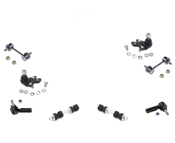 Front Lower Ball Joints Tie Rods Sway Bar Links For 1988-1992 Toyota Corolla