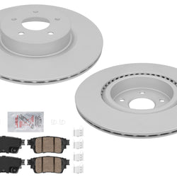 Rear Coated Disc Brake Rotors & Pads for Nissan Ariya 330MM 2023-2024 FWD AWD