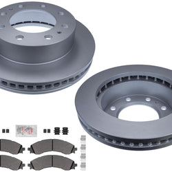 FT Coated Disc Brake Rotors Fleet Galvanized Pads for GM Express Van 2500 21-25