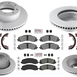 Coated Disc Brake Rotors Fleet Galvanized Pads for Ram 2500 Pick Up SRW 19-25