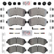 Front & Rear Disc Brake Pads for Sprinter 3500 19-24 Manual Parking Brake System