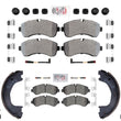 Front & Rear Disc Brake Pads for Sprinter 3500 19-24 Manual Parking Brake System