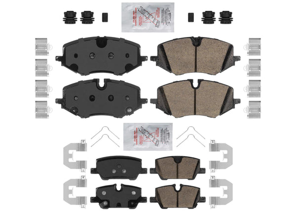 Front & Rear Ceramic Disc Brake Pads Hardware for Chevrolet Trailblazer 21-25