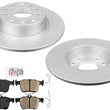 Rear Coated Disc Brake Rotors & Ceramic Pads for Volkswagen Taos 2022-2025 AWD
