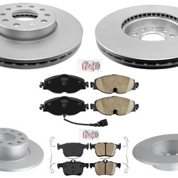 Coated Disc Brake Rotors Ceramic Pads for Volkswagen Taos BASE FWD 2022-2025