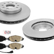 Front Coated Disc Brake Rotors Ceramic Pads for Volkswagen Taos FWD 2022-2025