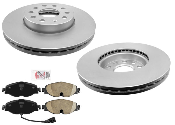 Front Coated Disc Brake Rotors Ceramic Pads for Volkswagen Taos FWD 2022-2025