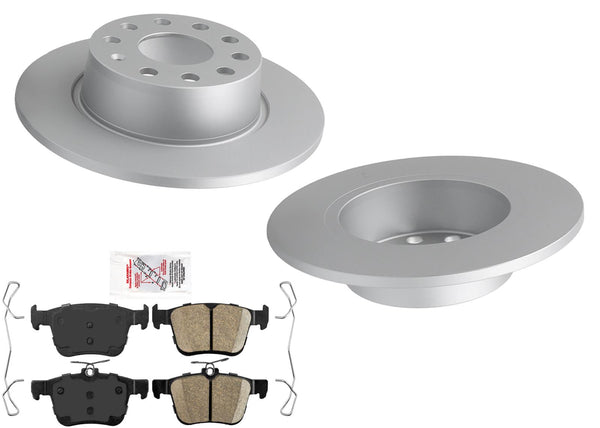 Rear Coated Disc Brake Rotors Ceramic Pads for Volkswagen Taos FWD 2022-2025