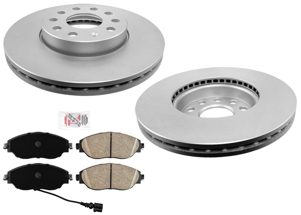 Front Coated Brake Rotors Ceramic Pads for Volkswagen Gli GLI 2.0L 2019-2025
