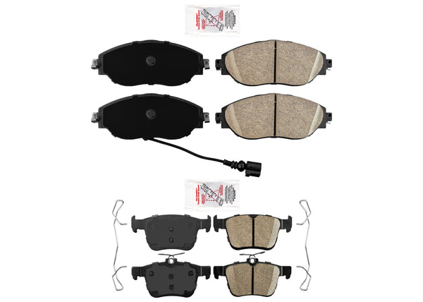 Front & Rear Ceramic Disc Brake Pads for Volkswagen GLI 2019-2025 2.0L