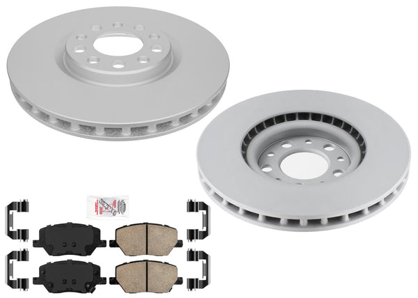 Front Disc Brake Rotors Ceramic Pads for Jeep Compass 2018 2019 2020 2022 2024
