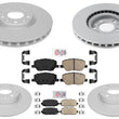 Front Rear Disc Brake Rotors Ceramic Pads for Jeep Compass 2018 2020 2022 2024