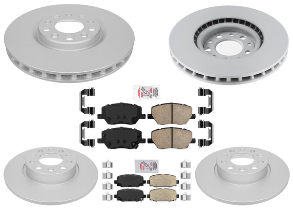 Front Rear Disc Brake Rotors Ceramic Pads for Jeep Compass 2018 2020 2022 2024