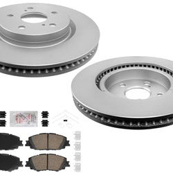 Front Coated Disc Brake Rotors & Pads for Toyota C-HR 2019-2022 Built in Japan