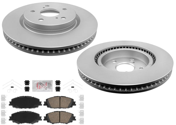 Front Coated Disc Brake Rotors & Pads for Toyota C-HR 2019-2022 Built in Japan