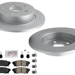 Rear Coated Disc Brake Rotors & Pads for Toyota C-HR 2019-2022 Built in Japan