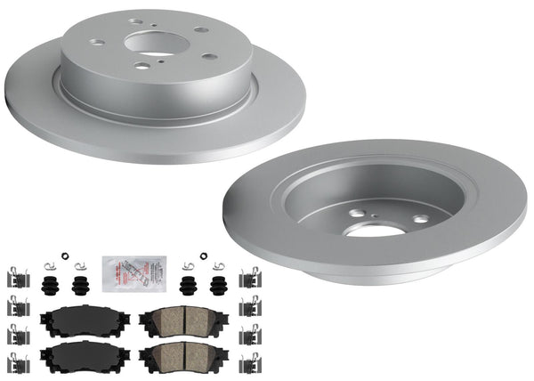Rear Coated Disc Brake Rotors & Pads for Toyota C-HR 2019-2022 Built in Japan