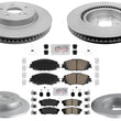 Coated Disc Brake Rotors Ceramic Pads for Toyota C-HR 2019-2022 Built in Japan