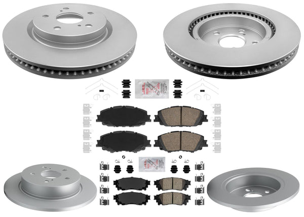 Coated Disc Brake Rotors Ceramic Pads for Toyota C-HR 2019-2022 Built in Japan