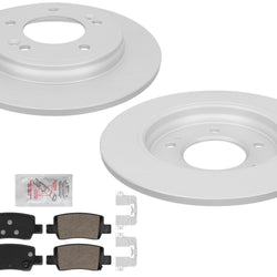 Rear Disc Brake Rotors Pads for Hyundai Elantra 21-24 w/ Electric Parking Brake