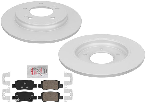 Rear Disc Brake Rotors Pads for Hyundai Elantra 21-24 w Manual Parking Brake
