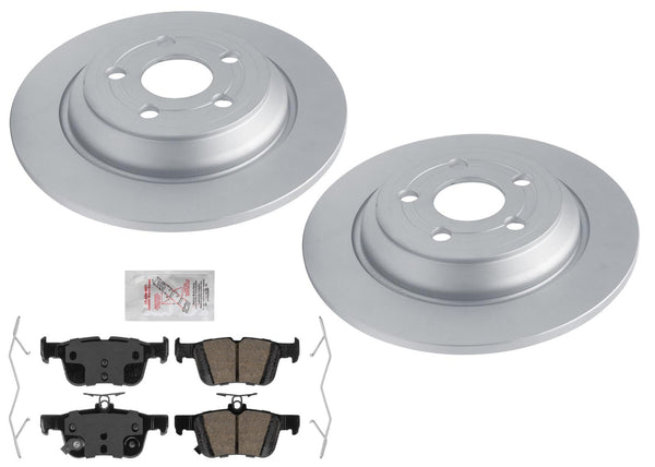 Rear Coated Brake Disc Rotors & Pad Set for Ford Maverick 2022 2023 2024 2025