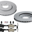 Front GEO Coated Disc Brake Rotors & Pads For Chrysler Town & Country 2001-2007