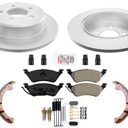 Rear Coated Disc Brake Rotors, Pads & Shoes for Chrysler Town & Country 2001-07