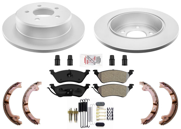 Rear Coated Disc Brake Rotors, Pads & Shoes for Chrysler Town & Country 2001-07