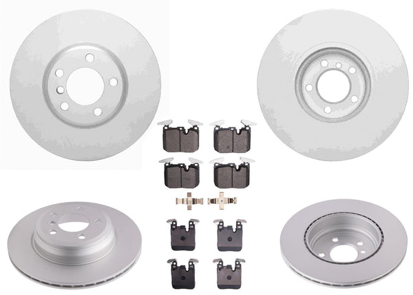 F&R Coated Disc Brake Rotors Pads For BMW 430i M Sport 340MM 2017 2018 2019 2020