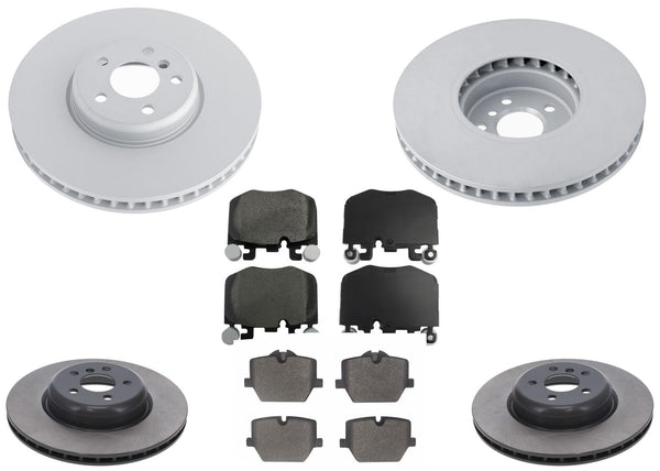 F&R Coated Disc Brake Rotors Pads For BMW 430i M Sport 348MM 2021 2022 2023 2025