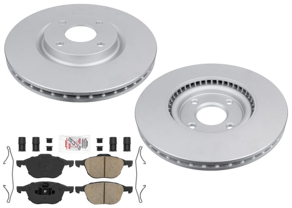 Front GEO Coated Disc Brake Rotors, Pads & Hardware for Ford EcoSport 2018-2022